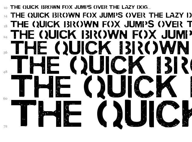 Pencil Stencil font waterfall
